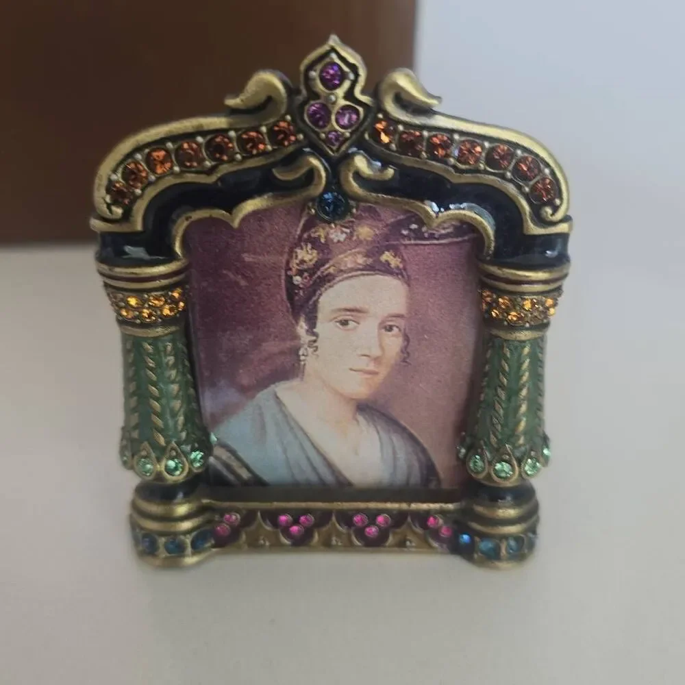 Jay Strongwater Vtg Mini Photo Frame, Rare Find, New in Box, Velvet Pouch